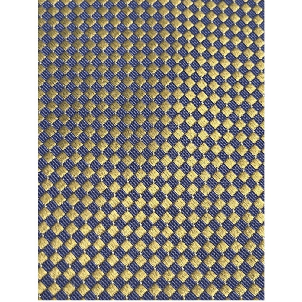 Michael Michael Kors Gold Blue 100% Silk Men's Neck Tie
